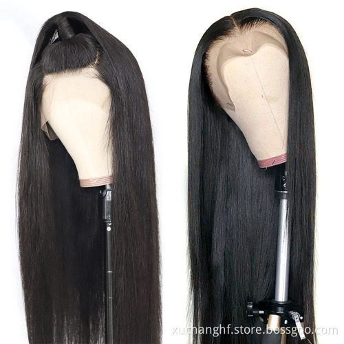 Brazilian Virgin Remy Hair Lace Wigs Pre Plucked 13X4 150% Density Deep T Shape Middle Part HD Lace Frontal Human Hair Wigs